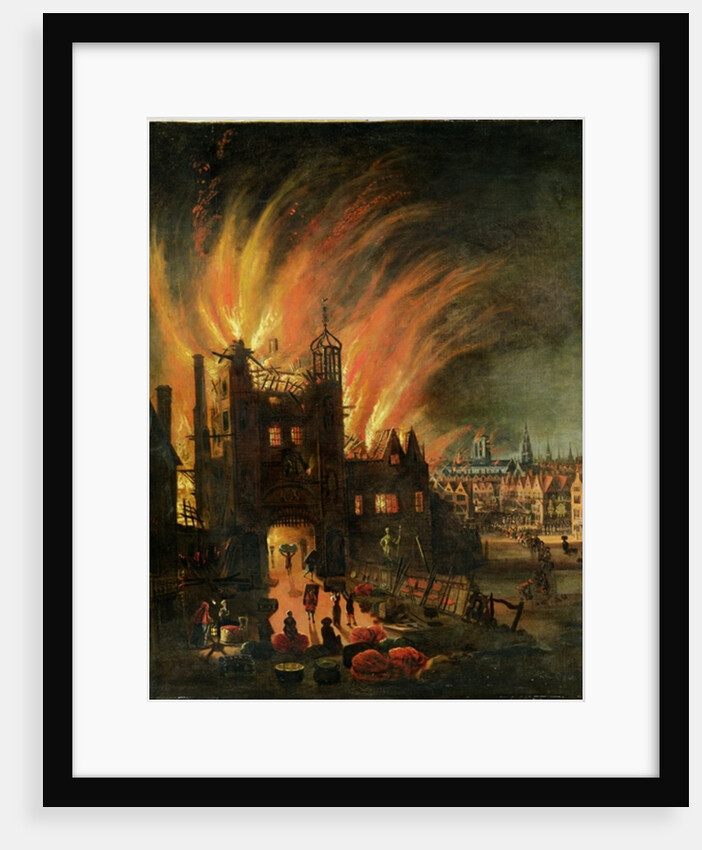 The Great Fire of London of September 1666, with Ludgate and Old St Paul's, c.1670 by English School