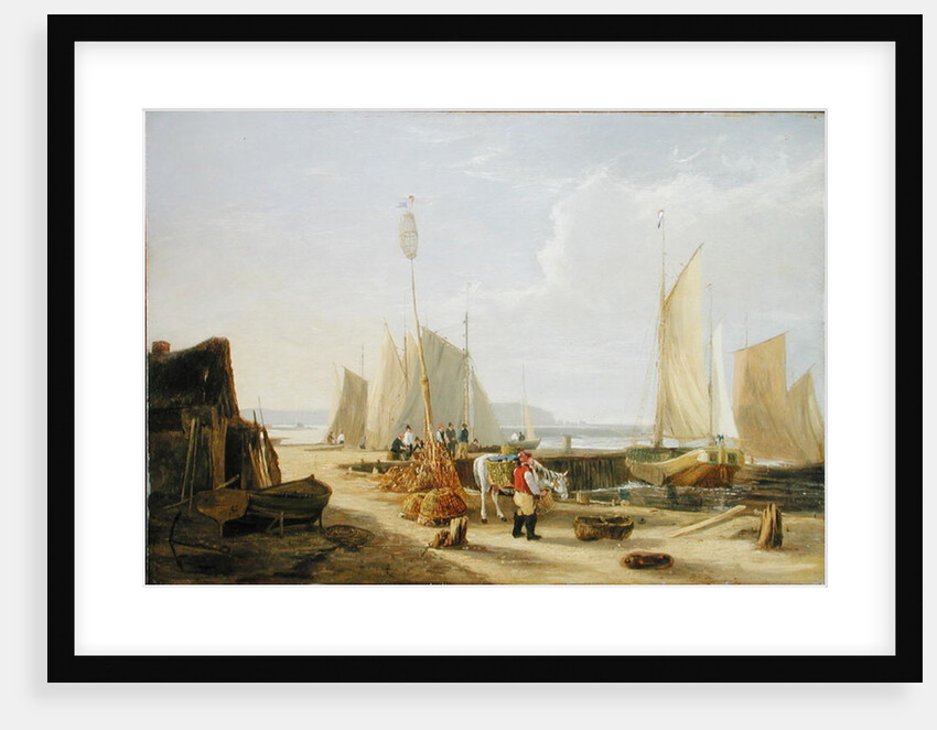 A Harbour Scene in the Isle of Wight, looking towards the Needles, 1824 by George Vincent