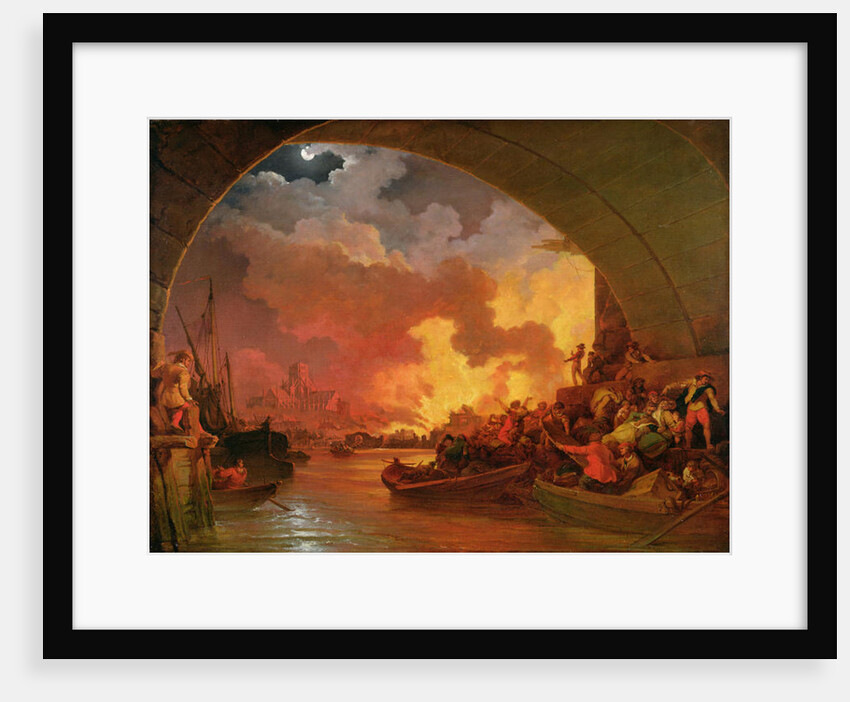 The Great Fire of London, c.1797 by Philip James de Loutherbourg