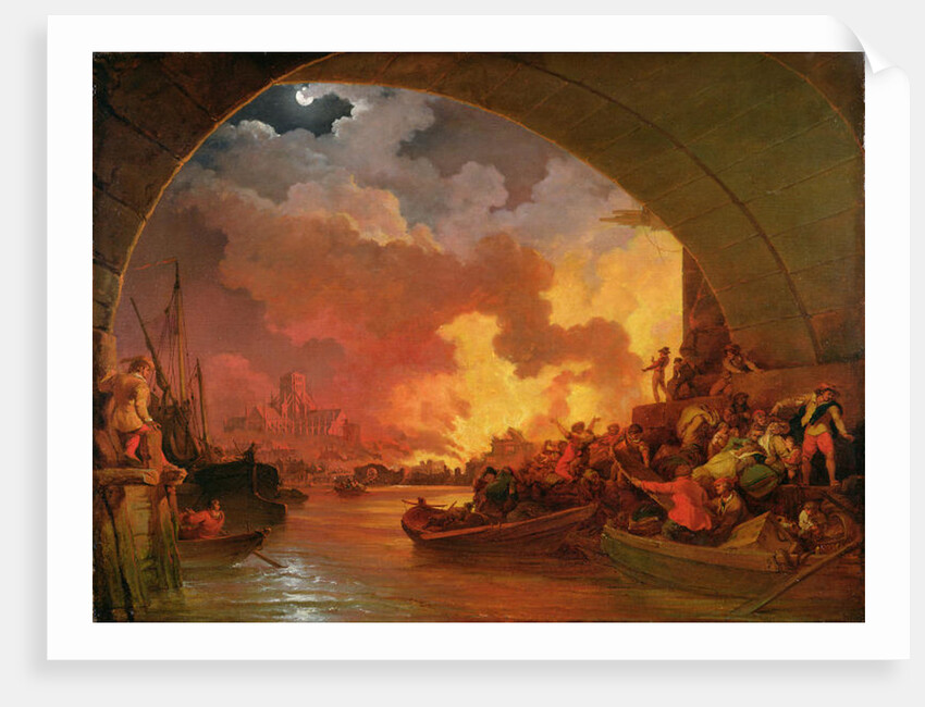 The Great Fire of London, c.1797 by Philip James de Loutherbourg