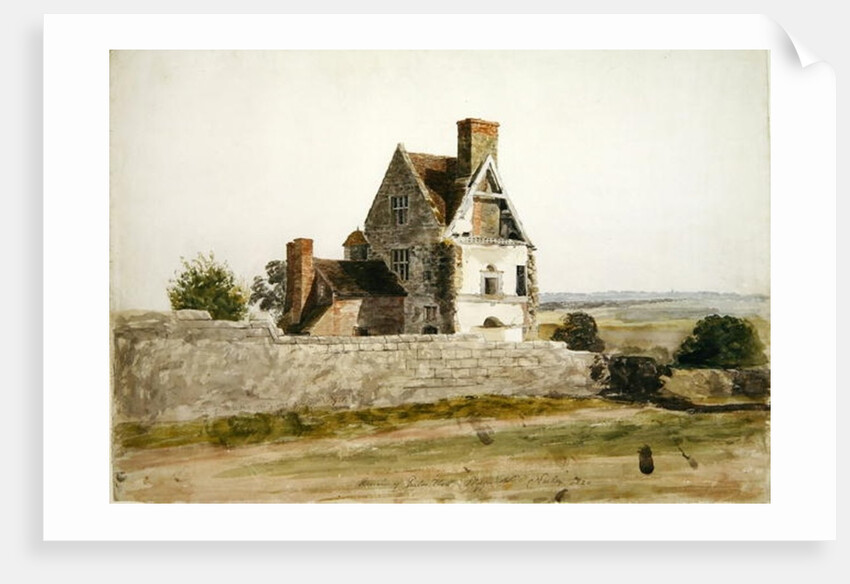 Remains of Parton Hall, Staffordshire, 1820 by Cornelius Varley