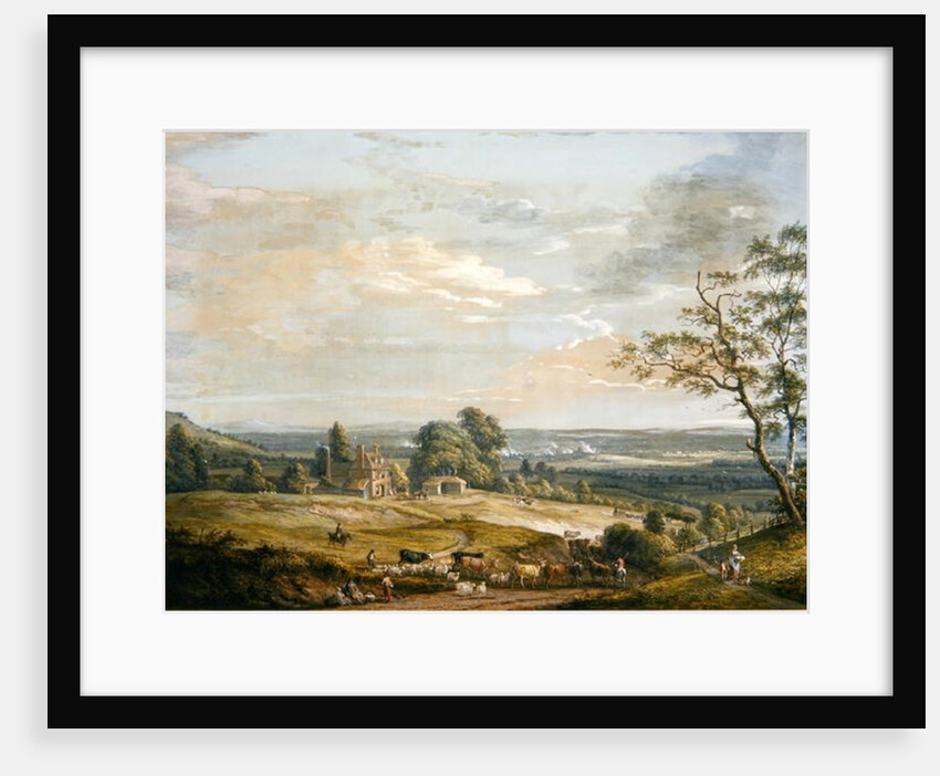 A Distant View of Maidstone, from Lower Bell Inn, Boxley Hill by Paul Sandby