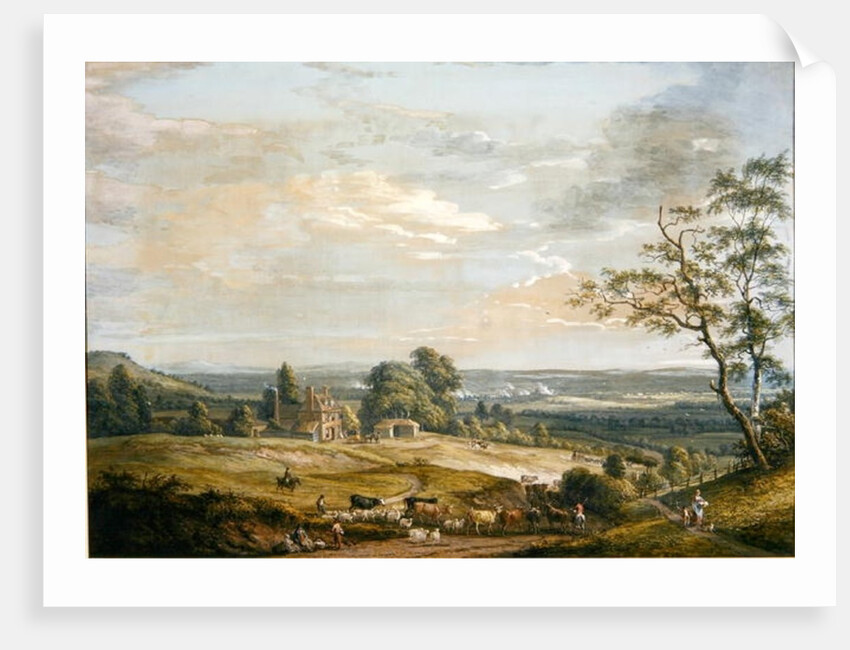 A Distant View of Maidstone, from Lower Bell Inn, Boxley Hill by Paul Sandby