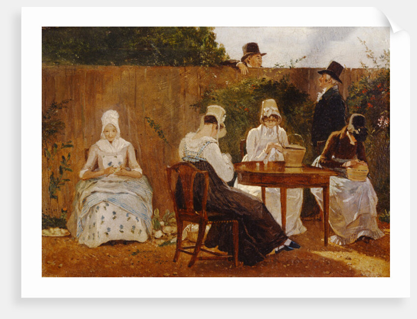 The Chalon Family in their London Town Garden, early 1800s by Jacques-Laurent Agasse