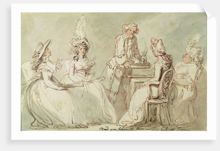 A Tea Party by Thomas Rowlandson