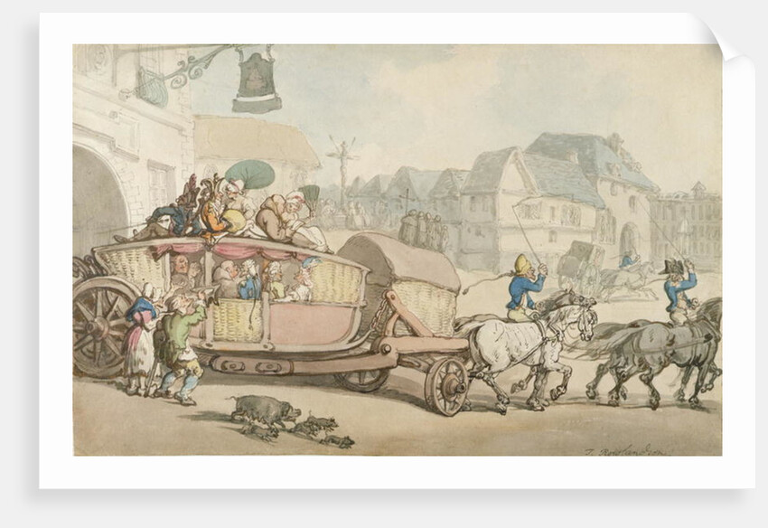 The Paris Diligence by Thomas Rowlandson