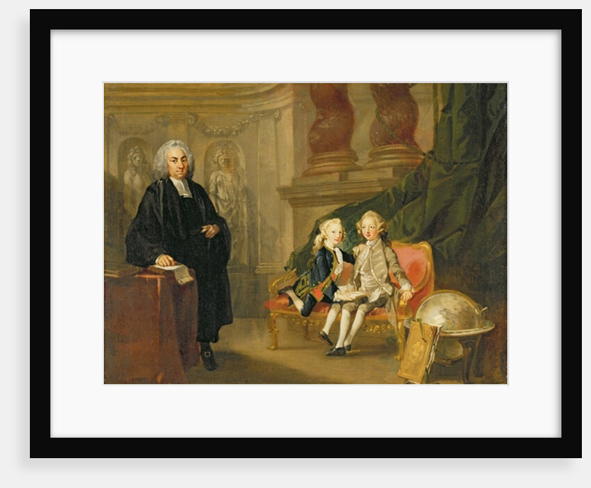 Prince George and Prince Edward Augustus Sons of Frederick Prince of Wales, with their tutor Dr Francis Ayscough, c.1748-49 by Richard Wilson