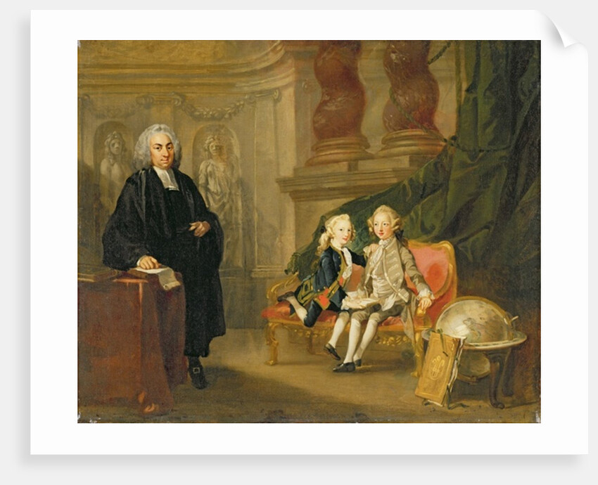 Prince George and Prince Edward Augustus Sons of Frederick Prince of Wales, with their tutor Dr Francis Ayscough, c.1748-49 by Richard Wilson