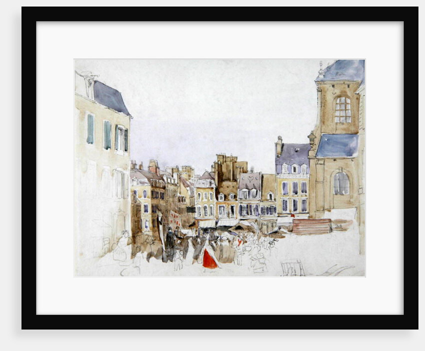 A French Market Place, c.1829 by David Cox