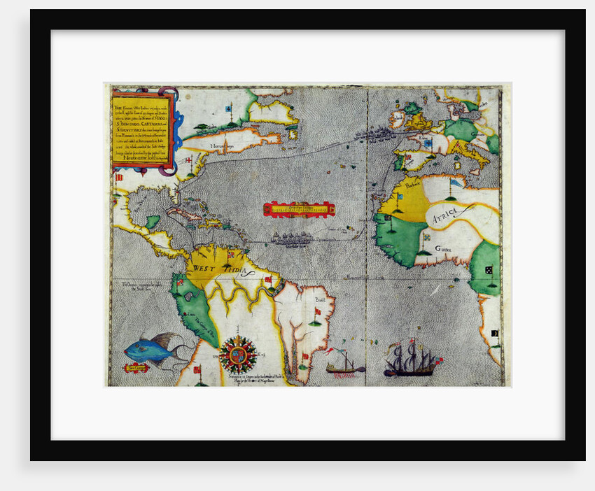 The famouse West Indian voyadge made by the Englishe Fleete of 23 shippes and barkes by Baptista Boazio