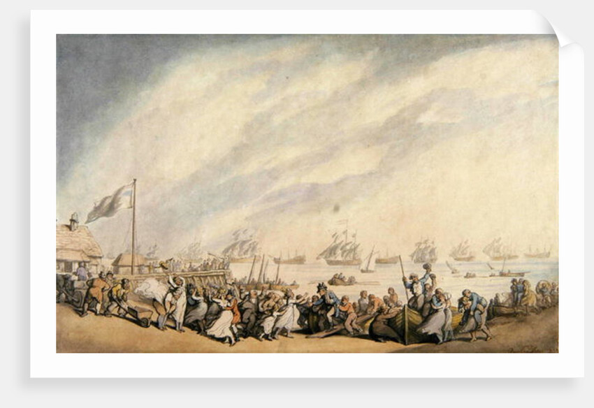 The Return of the Fleet to Great Yarmouth after the Defeat of the Dutch in 1797, c.1797 by Thomas Rowlandson