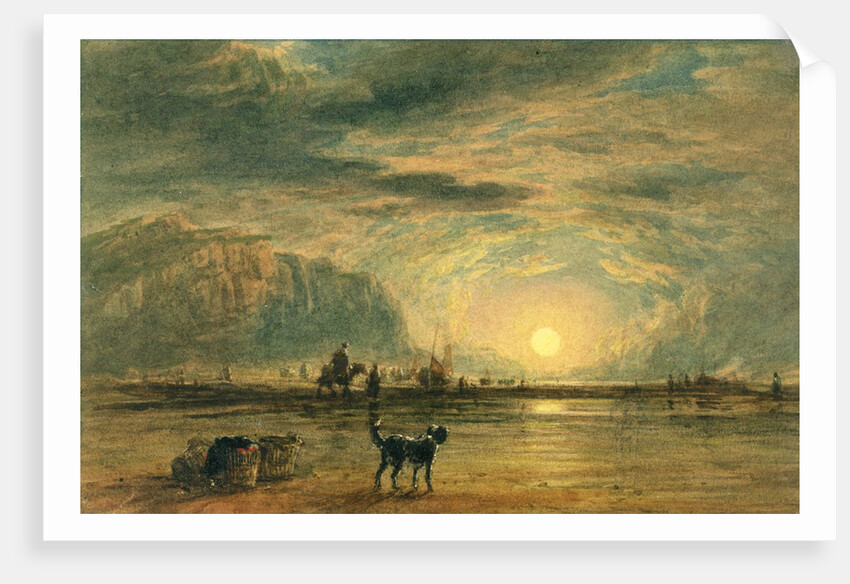 Beach Scene - Sunrise, c.1820 by David (attr. to) Cox