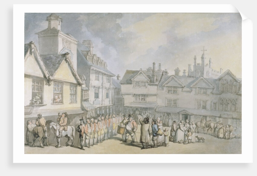 A Review in a Market Place, c.1790 by Thomas Rowlandson