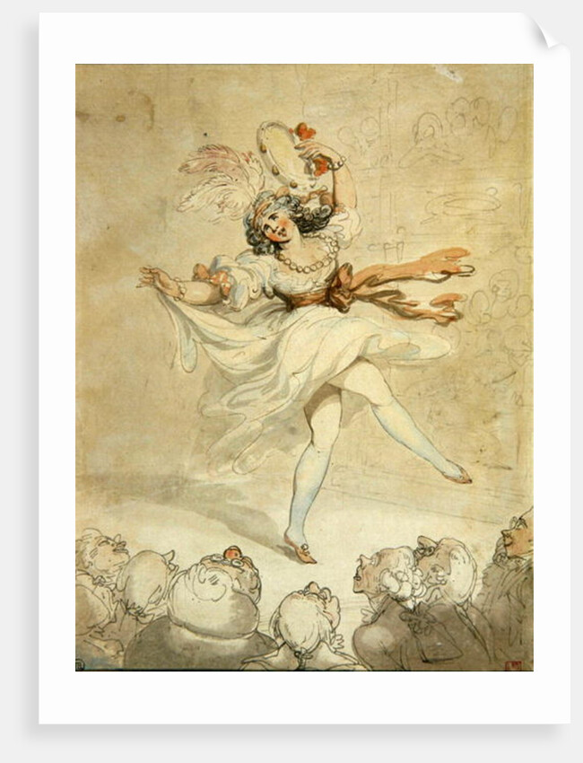 Female Dancer with a Tambourine, 1790-95 by Thomas Rowlandson