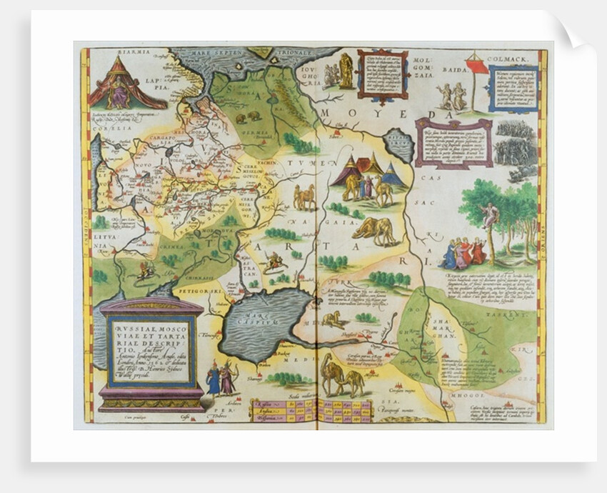 Map of the Russian Empire, 1588 by Abraham Ortelius