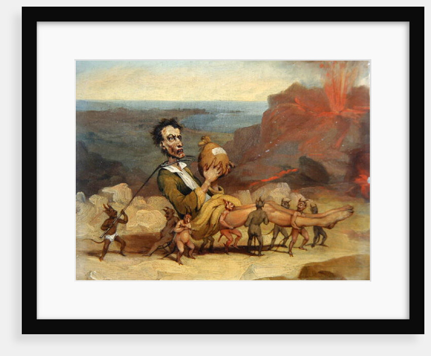 A caricature of Edward George Bulwer Lytton c.1840 by Hablot Knight Browne