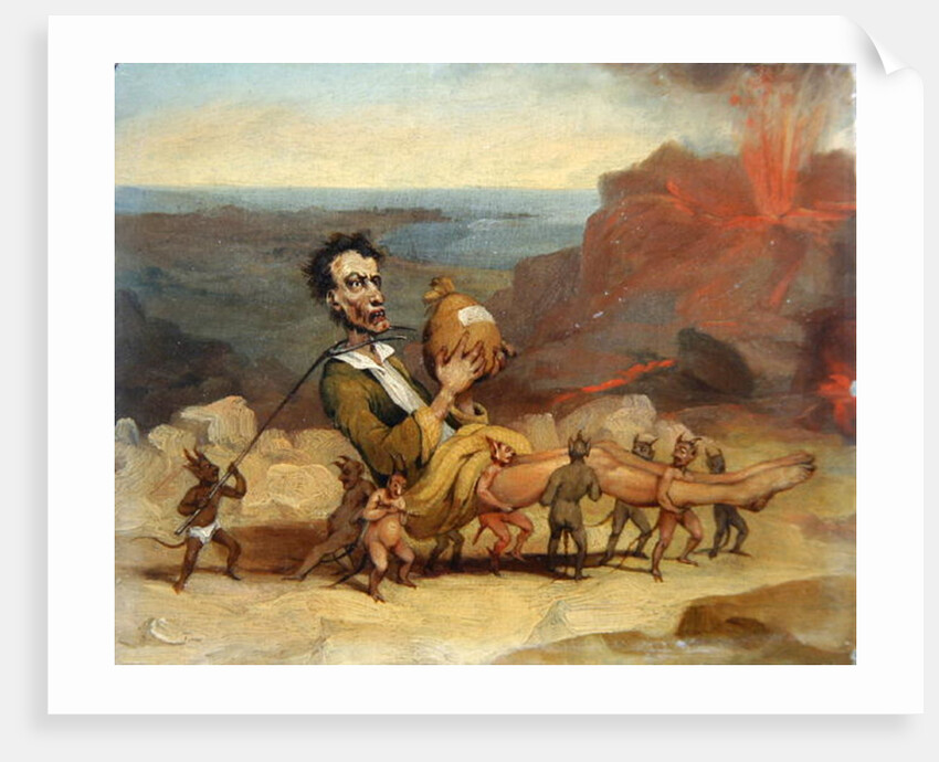 A caricature of Edward George Bulwer Lytton c.1840 by Hablot Knight Browne