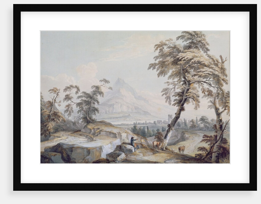 Italianate Landscape with Travellers, no.1 by Paul Sandby