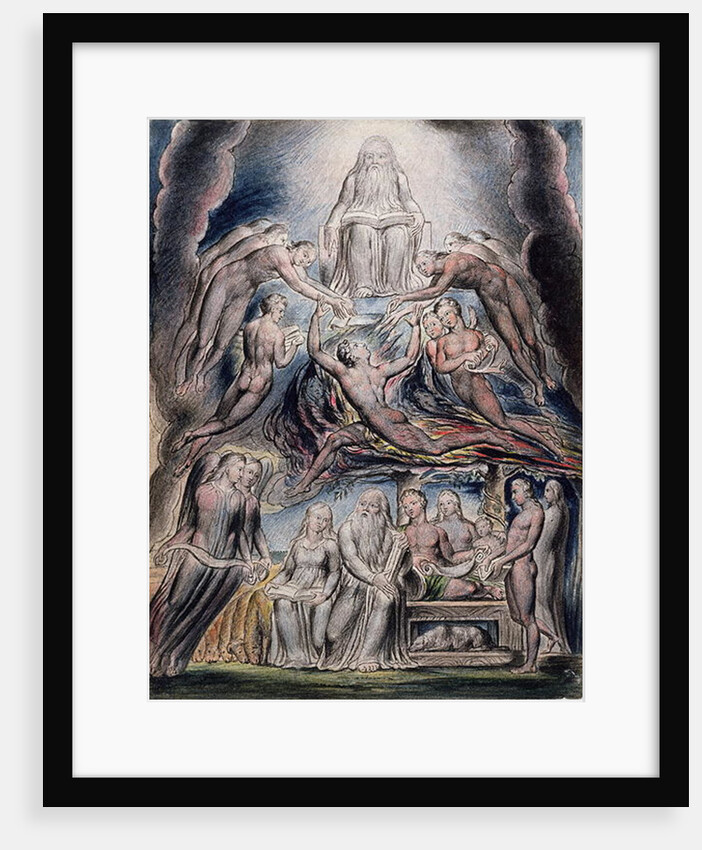Illustrations of the Book of Job, pl.3: Satan before the throne of God, after William Blake by John Linnell