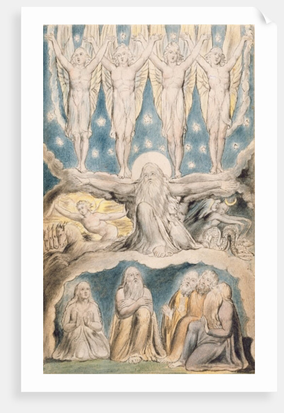 The Creation, page 14 from 'Illustrations of the Book of Job' after William Blake c.1823 by John (circle of) Linnell