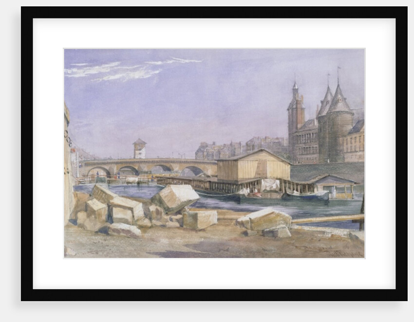The Pont au Change and the Conciergerie, Paris, 1837 by Richard Redgrave