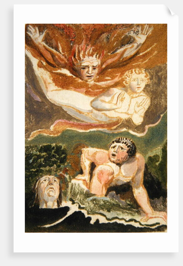 our naked men emerging from their element by William Blake