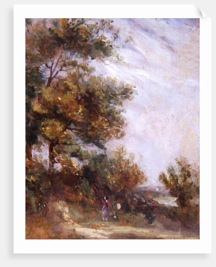 Landscape with Trees and Figures by Thomas Churchyard