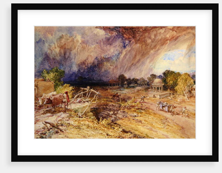Dust Storm Coming on, near Jaipur Rajputana, 1863 by William 'Crimea' Simpson