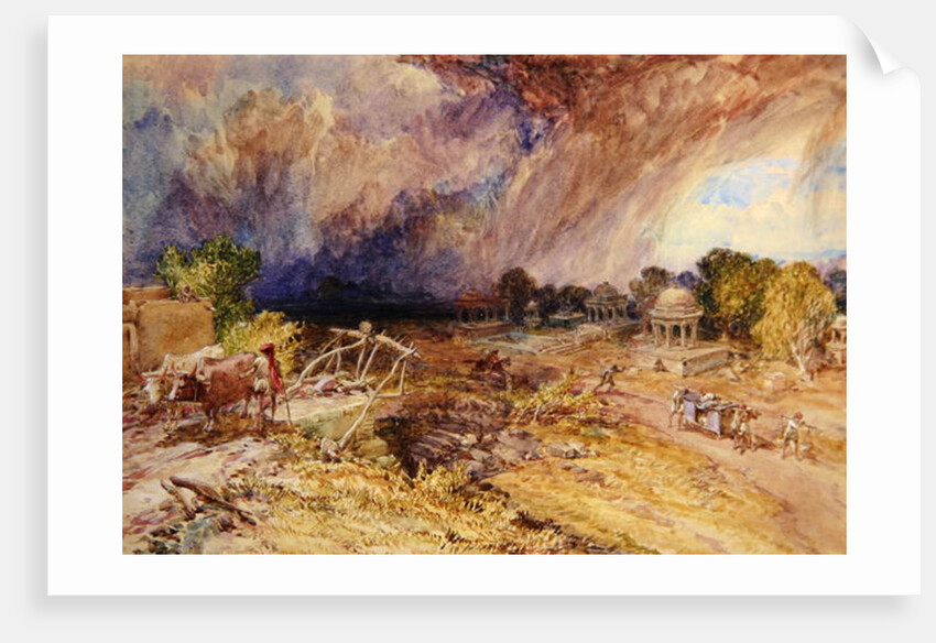 Dust Storm Coming on, near Jaipur Rajputana, 1863 by William 'Crimea' Simpson