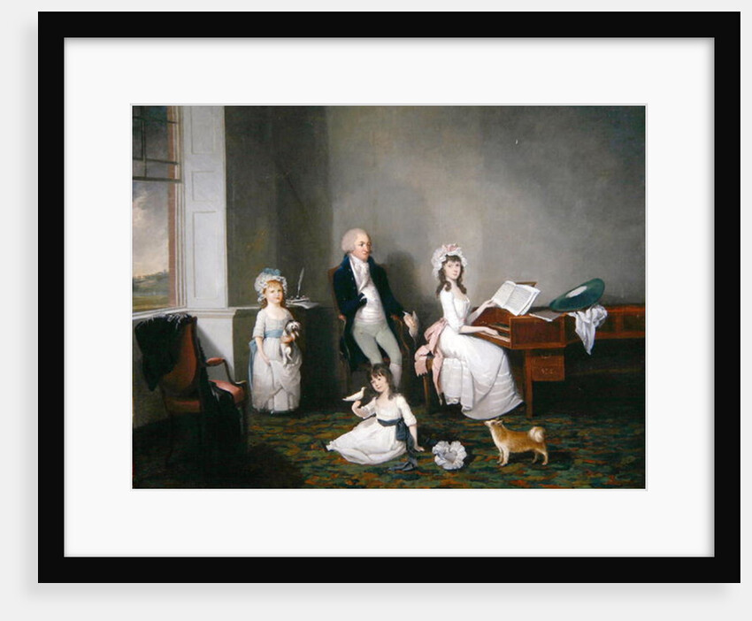 John Richard Comyns of Hylands Essex, with his daughters, 1775 by John Greenwood