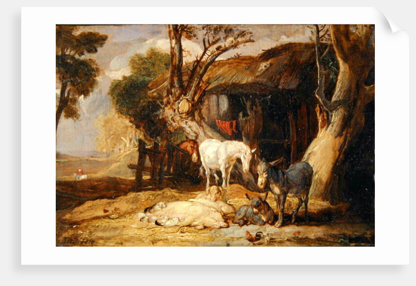 The Straw Yard, 1810 by James Ward