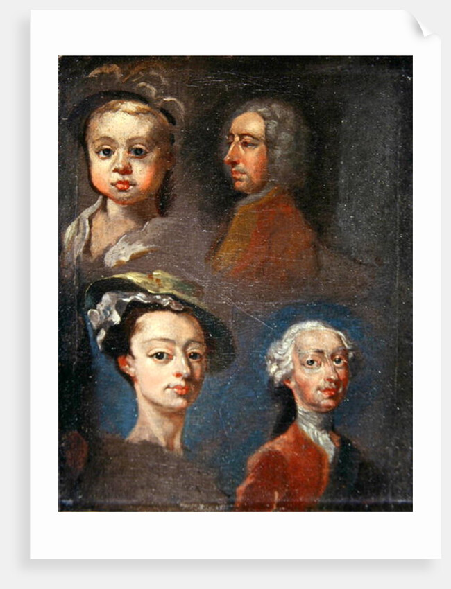 Study of Heads by William Hogarth