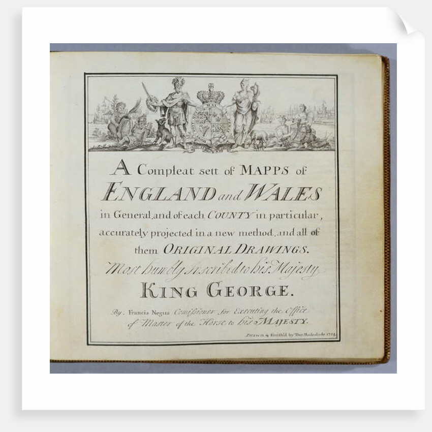 Title Page of 'A Compleat Sett of Mapps of England and Wales in General...', 1724 by Thomas Badeslade