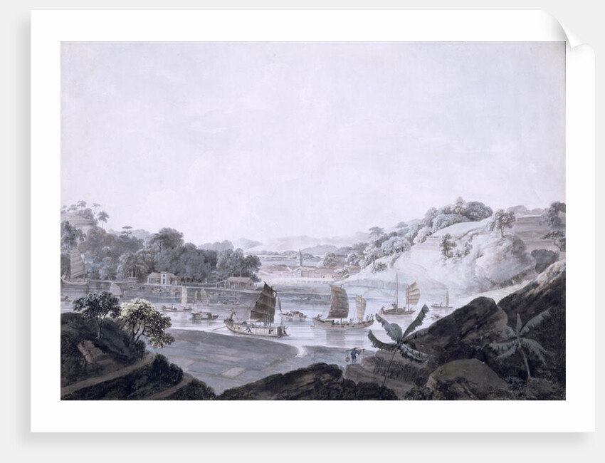 View of Some-Cheon on French Island, taken from Danes Island, China, 1793-94 by Thomas Daniell