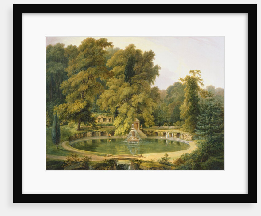 Temple, Fountain and Cave in Sezincote Park, 1819 by Thomas Daniell