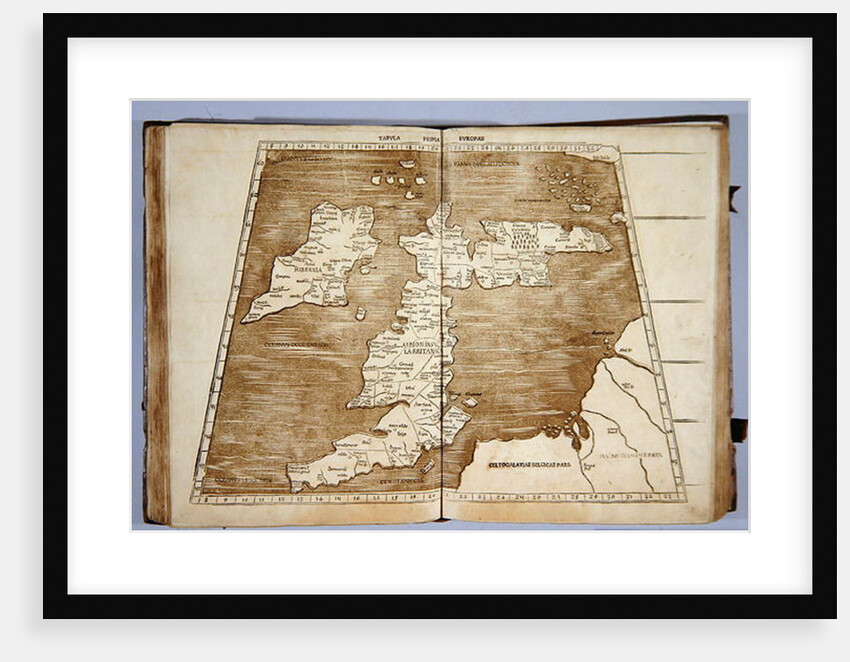 Tabula Prima Europa by Ptolemy