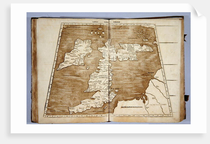 Tabula Prima Europa by Ptolemy