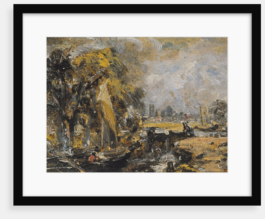 Dedham Lock, c.1819 by John Constable