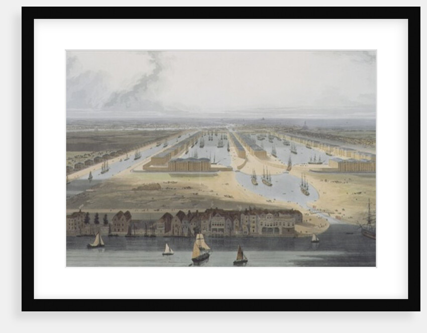 West India Trade Docks by William Daniell