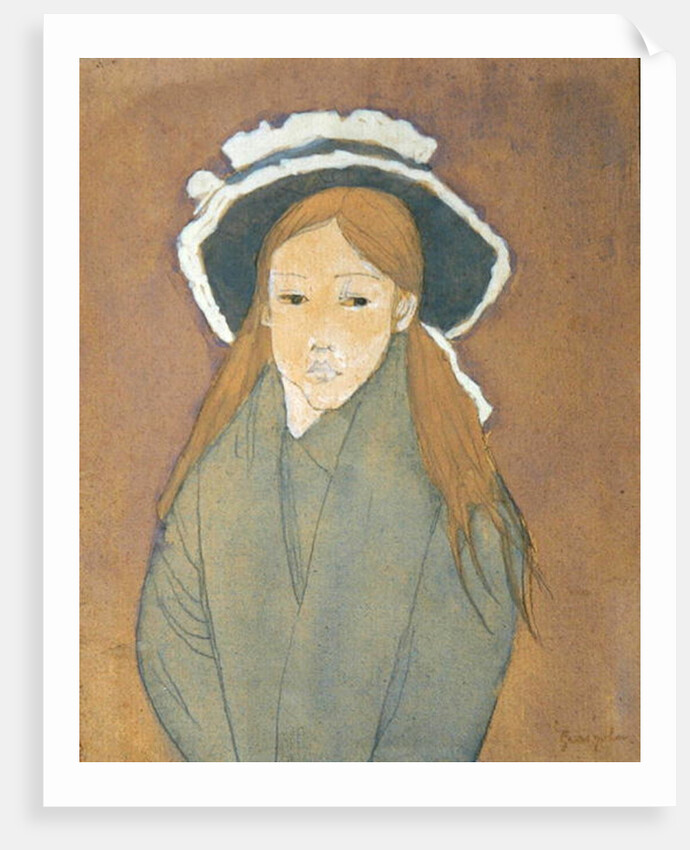 Girl with Large Hat and Straw-Coloured Hair, 1910s by Gwen John