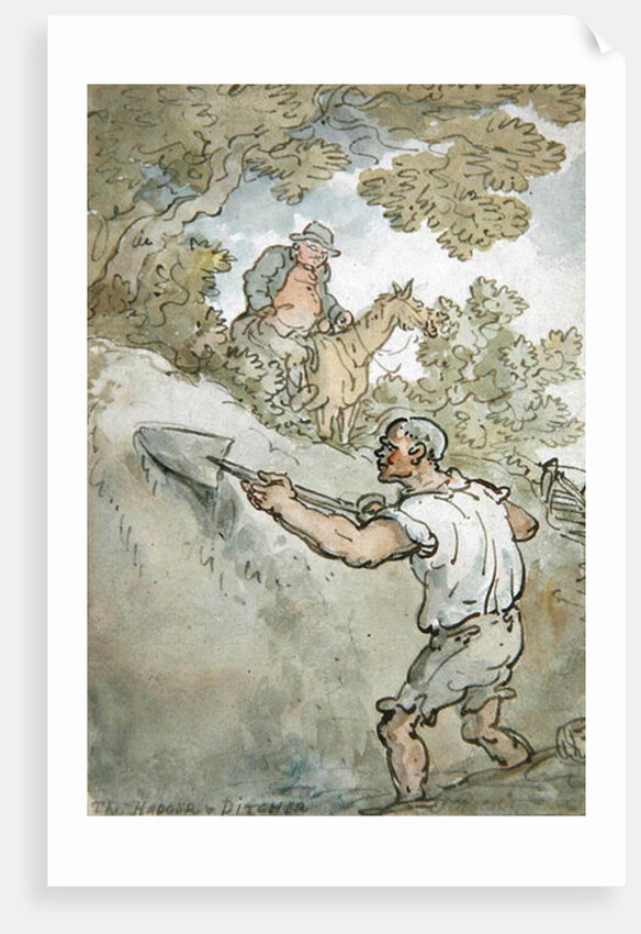 The Hedger and Ditcher by Thomas Rowlandson