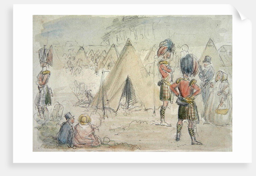 Highland Regiment in Camp by John Leech