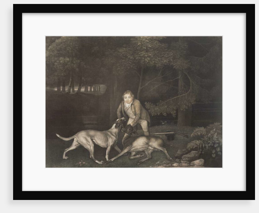 Freeman, Keeper to the Earl of Clarendon, with a hound and a wounded doe, 1804 by George Stubbs