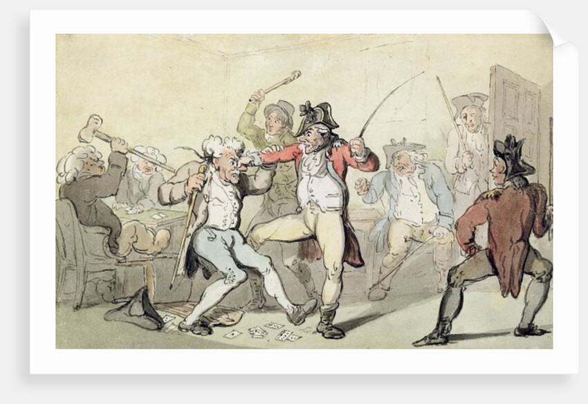 Cheating at Cards by Thomas Rowlandson