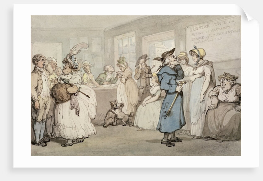 Register Office for the Hiring of Servants, c.1805 by Thomas Rowlandson