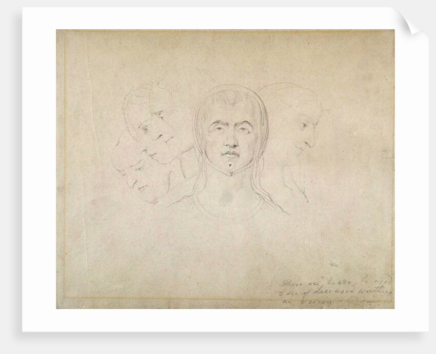 Five Visionary Heads of Women, c.1820 by William Blake