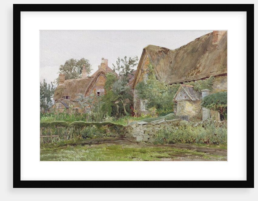 Thatched Cottages and Cottage Gardens, 1881 by John Fulleylove