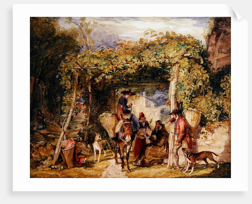 Figures and Animals in a Vineyard, c.1829 by John Frederick Lewis