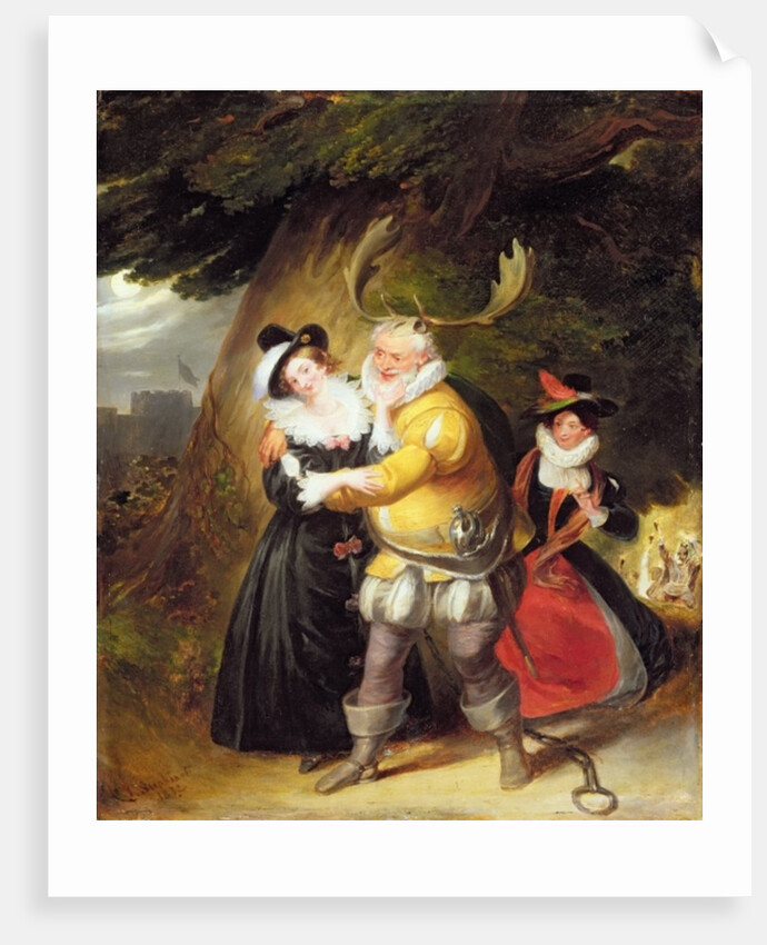 Falstaff at Herne's oak from 'The Merry Wives of Windsor', Act V, Scene V, 1832 by James Stephanoff