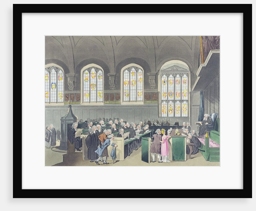 Court of Chancery, Lincoln's Inn Hall by T. & Pugin A.C. (after) Rowlandson